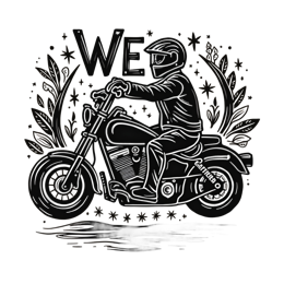 motorcycle rider shirt SVG PNG design with bold lettering