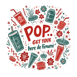 drinks flower SVG PNG design with bold lettering, red and green floral elements