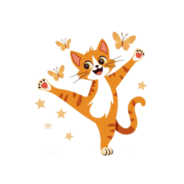 funny cat butterflies SVG PNG design