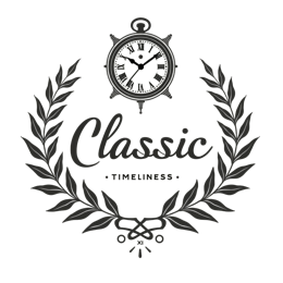 classic timeliness SVG PNG design with black and white floral elements