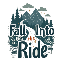fall ride mountains SVG PNG design with bold lettering