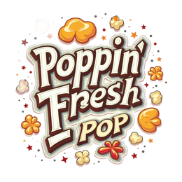 popcorn graphics SVG PNG design with bold lettering, orange and red floral elements