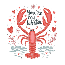 lobster heart SVG PNG design