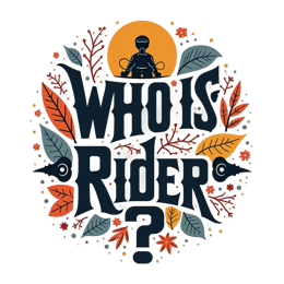 fantasy rider SVG PNG design with bold lettering, orange and red floral elements