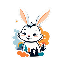 bunny SVG PNG design with clean design elements