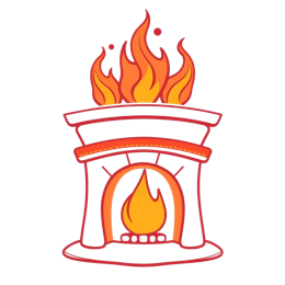 fireplace flames SVG PNG design