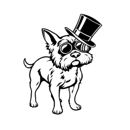 dog hat shirt SVG PNG design with clean design elements