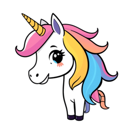 unicorn cartoon SVG PNG design