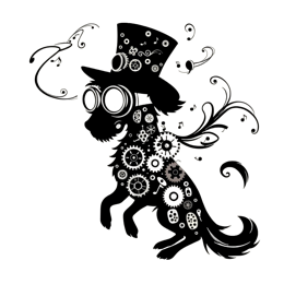 fantasy steampunk dog SVG PNG design