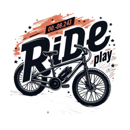 bike play graphics SVG PNG design with bold lettering