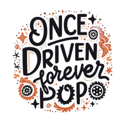 quotes driven forever SVG PNG design with bold lettering