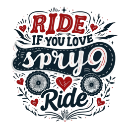 ride biking floral SVG PNG design with bold lettering, black and red floral elements