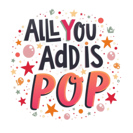 pop stars bright colors SVG PNG design with bold lettering