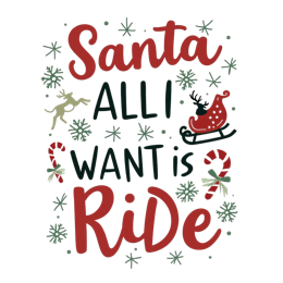 quotes santa ride SVG PNG design with bold lettering