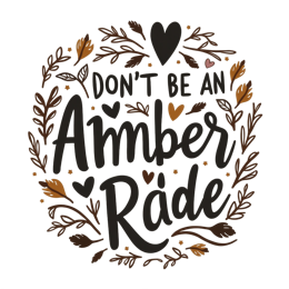 quotes amber floral SVG PNG design with bold lettering, black and pink floral elements, an uplifting message