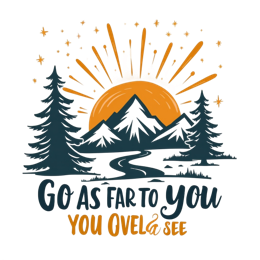 mountains sunset SVG PNG design with bold lettering, an uplifting message