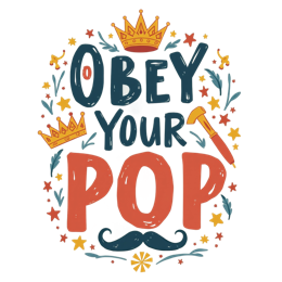 obey your pop floral SVG PNG design with red and blue floral elements