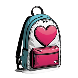 backpack heart SVG PNG design