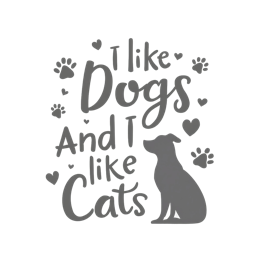 quotes dogs cats shirt SVG PNG design with bold lettering