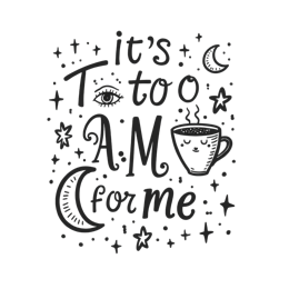 caffeinated quotes doodle SVG PNG design