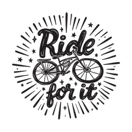 bike riding SVG PNG design with bold lettering