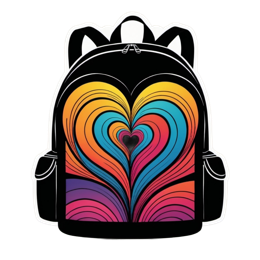 backpack colorful hart SVG PNG design