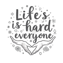 quotes life SVG PNG design with hand-drawn style, bold lettering, black and white floral elements