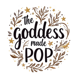 goddess flora SVG PNG design with bold lettering, black and white floral elements, an uplifting message