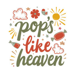 pop's like heaven flower SVG PNG design with bold lettering, red and green floral elements