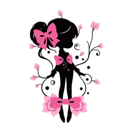 fantasy bows shirt SVG PNG design with black and pink floral elements