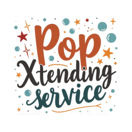 pop xtending service SVG PNG design with bold lettering