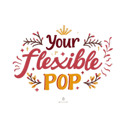 your flexible SVG PNG design with bold lettering, red floral elements