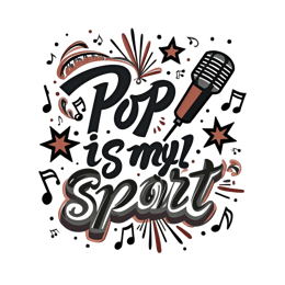 pop music sport SVG PNG design with hand-drawn style, bold lettering