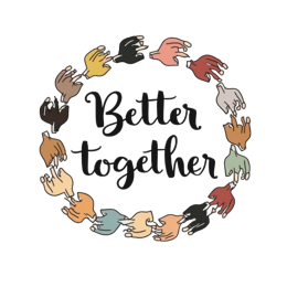 diversity hands SVG PNG design with bold lettering