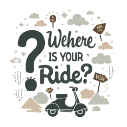question mark ride SVG PNG design with bold lettering