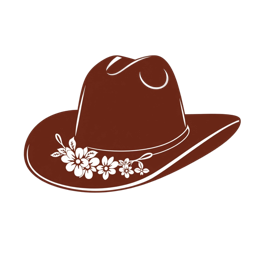 hat flowers SVG PNG design with white floral elements