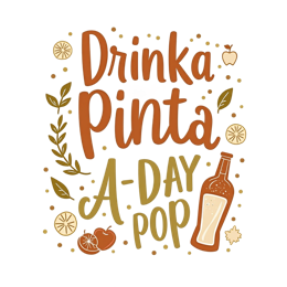 food drinks illustration shirt SVG PNG design with bold lettering, orange and green floral elements