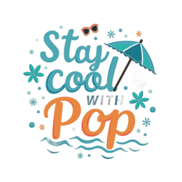 summer stay cool SVG PNG design with orange floral elements