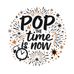 time is now fireworks SVG PNG design with bold lettering