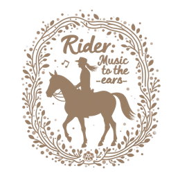 rider music to the ears SVG PNG design with floral elements