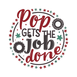 pop job done SVG PNG design with bold lettering