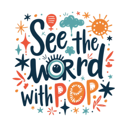 see world colorful SVG PNG design with hand-drawn style, bold lettering, an uplifting message