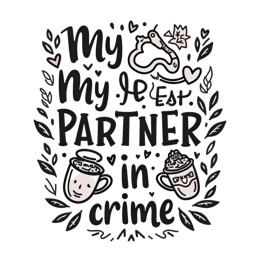 quotes friendship SVG PNG design with bold lettering, black and white floral elements