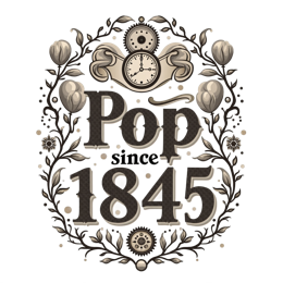 flower clock SVG PNG design with bold lettering, black and white floral elements