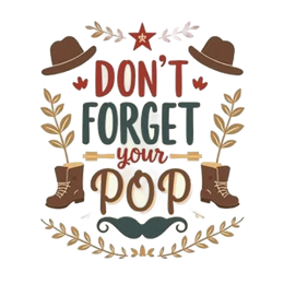 pop reminder SVG PNG design with bold lettering, red and green floral elements