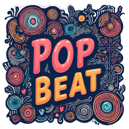 pop beats illustration SVG PNG design with bold lettering