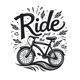 bike ride shirt SVG PNG design with bold lettering, black and white floral elements