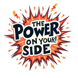 power on side SVG PNG design with bold lettering, an uplifting message