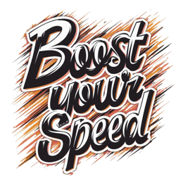 boost your speed SVG PNG design with bold lettering