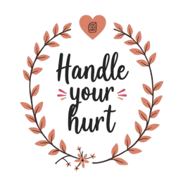 handle your hurt floral SVG PNG design with bold lettering, black and orange floral elements